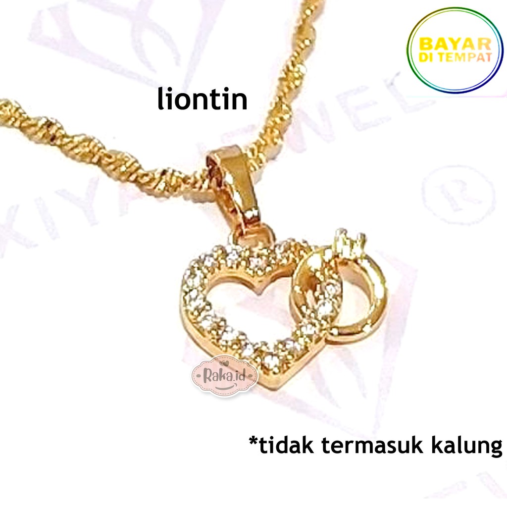 RAKA Acc - Liontin Love Ring Gold Perhiasan Aksesoris Wanita Lapis Emas 18k 397