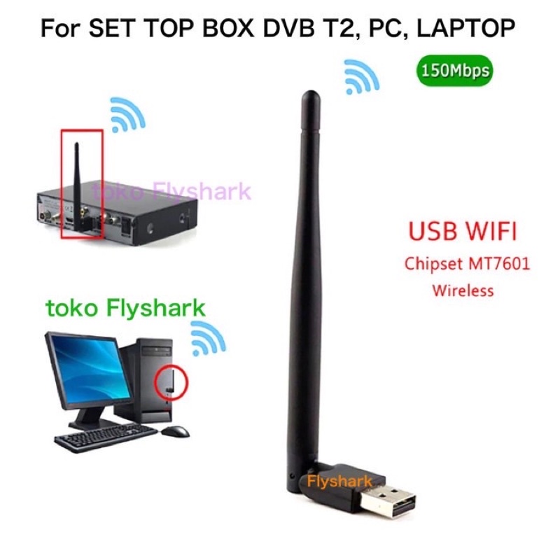 USB WIFI MT7601 / MT7601 WIFI DONGLE USB / WIFI MT7601 USB DONGLE STB SET TOP BOX PC COMPUTER LAPTOP