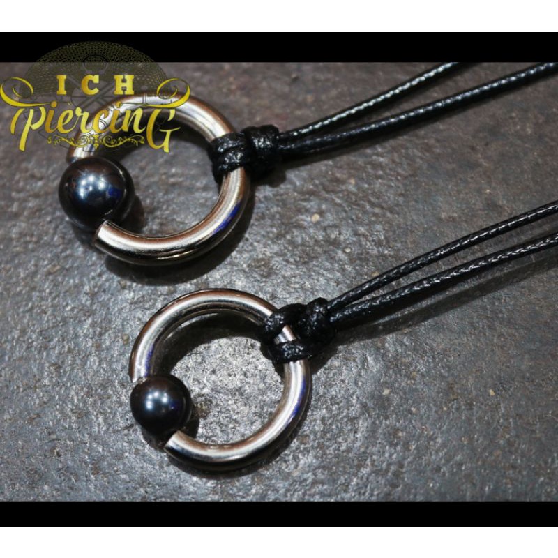 kalung tali model bandulan 2 ukuran / kalung tali Korea / ICH PIERCING