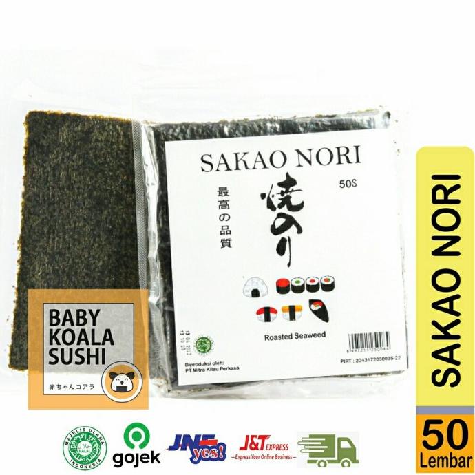 

NORI SUSHI HALAL MUI 50 Lembar | SAKAO Yakinori Sushi