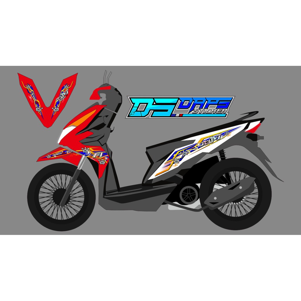 STRIPING  BEAT 2018 BEAT 2019 TRANPSARAN UV PLUS HOLOGRAM