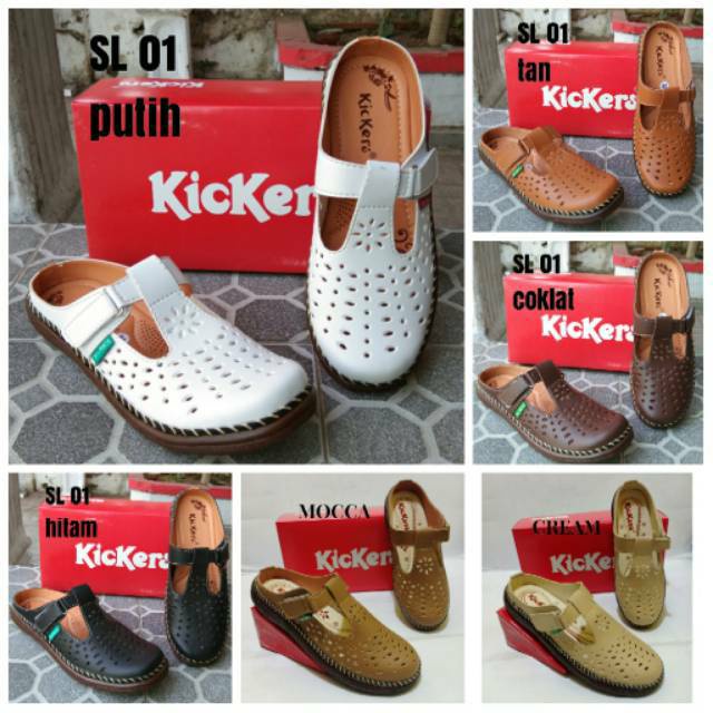 SEPATU SANDAL KICKERS WANITA KODE SL 01 - PUTIH, 36