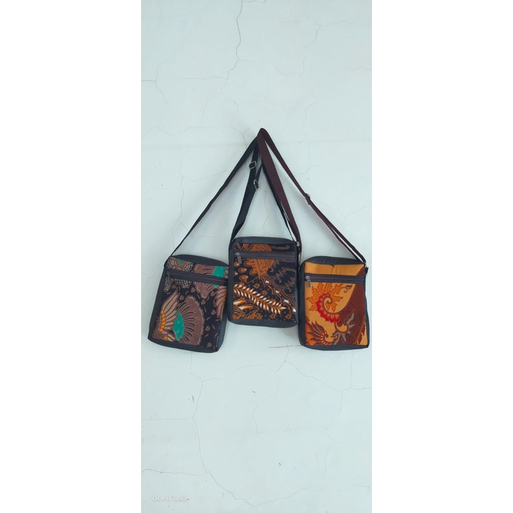 Tas Selempang Batik Full Motif Pria Wanita  / Tas Bahu Batik Corak Nusantara Bisa COD - Tas Batik Motif Corak