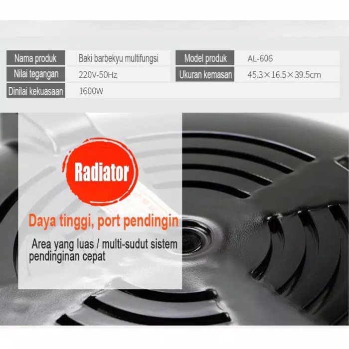 Kompor Listrik 2in1 / BBQ Steambot 602 Fleco TERMURAH !!!