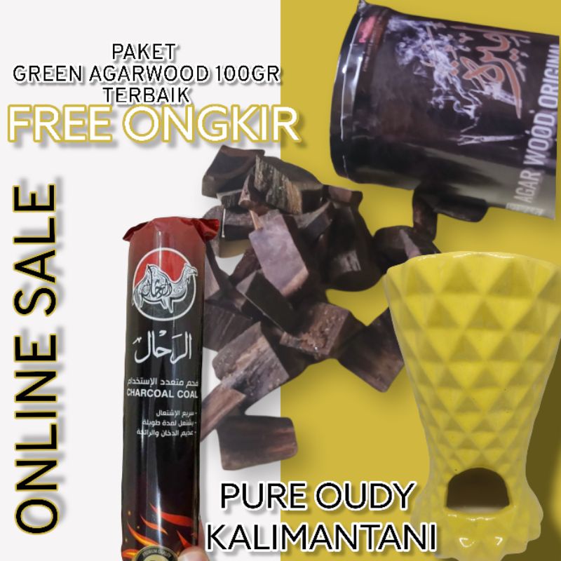 paketan bukhur gereen agarwood oedy siap pakai