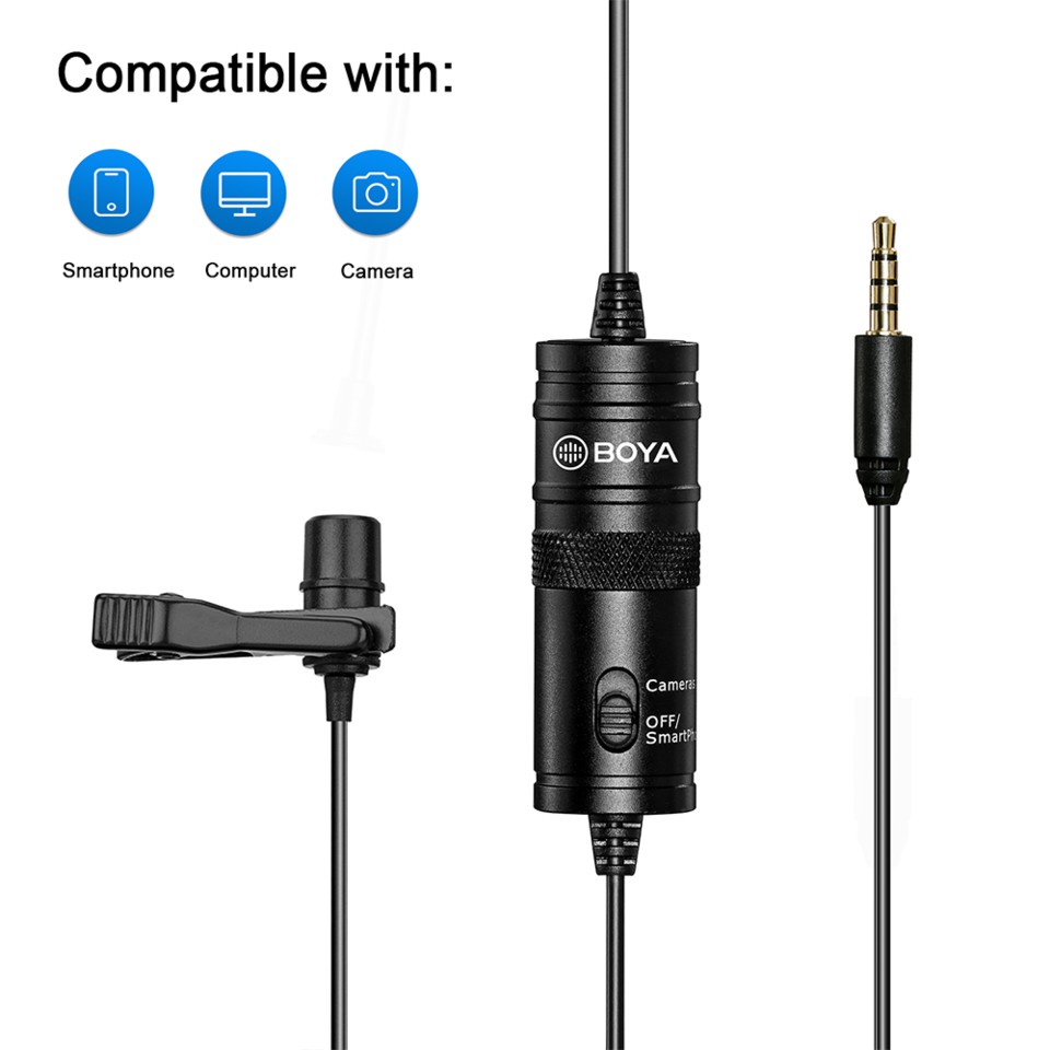 CaseSeller - Microphone BOYA BY-M1 Omnidirectional Lavalier Microphone Suara Jernih Berkualitas