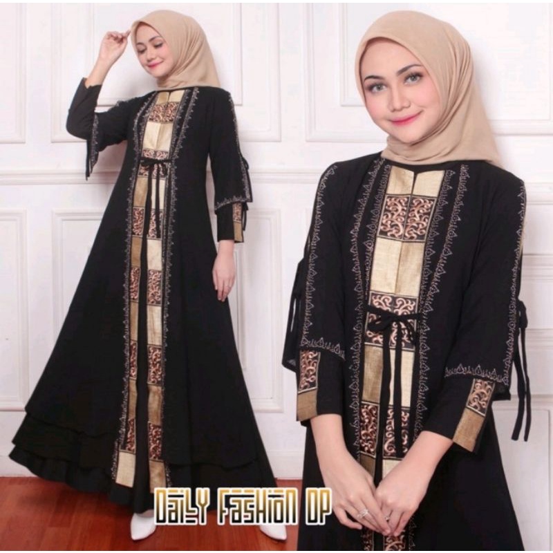 GAMIS TURKEY 1327 HAWA//ABAYA BORDIR//GAMIS TURKEY HITAM