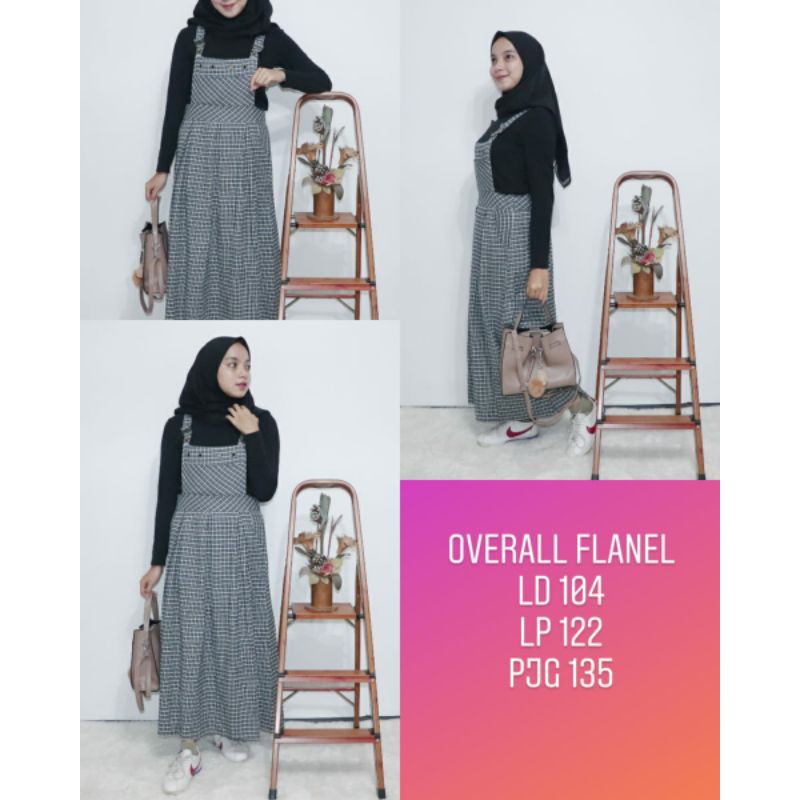 Jumpsuit wanita rok panjang plus inner/dalaman baju panjang