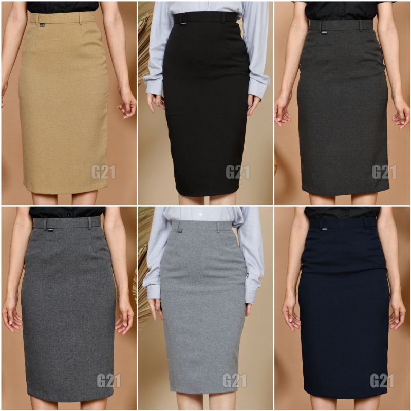 Rok Kerja Pendek Hitam Span 7/8 Bahan Formal Kantor