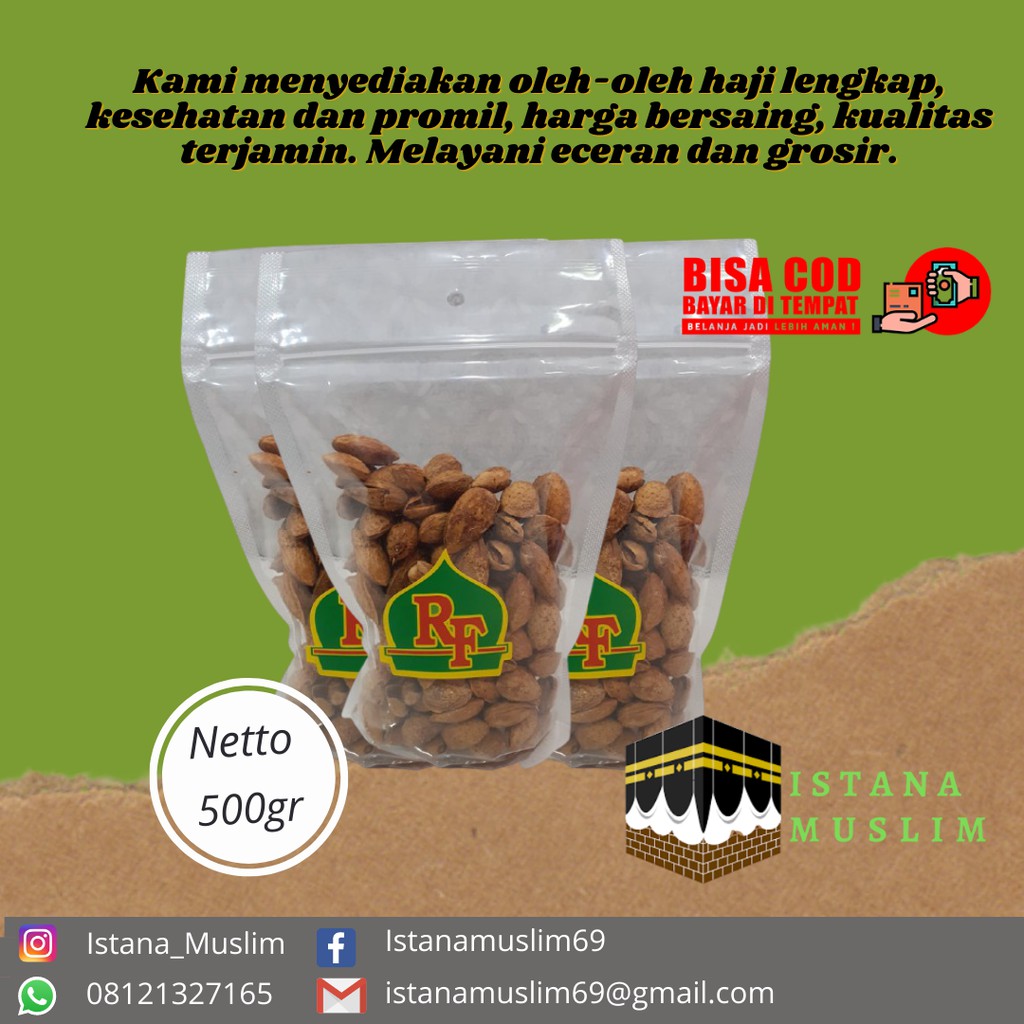 

Kacang Almond Panggang Roasted Kemasan Repack 500gr Oleh Oleh Accesories Souvenir Umroh Haji