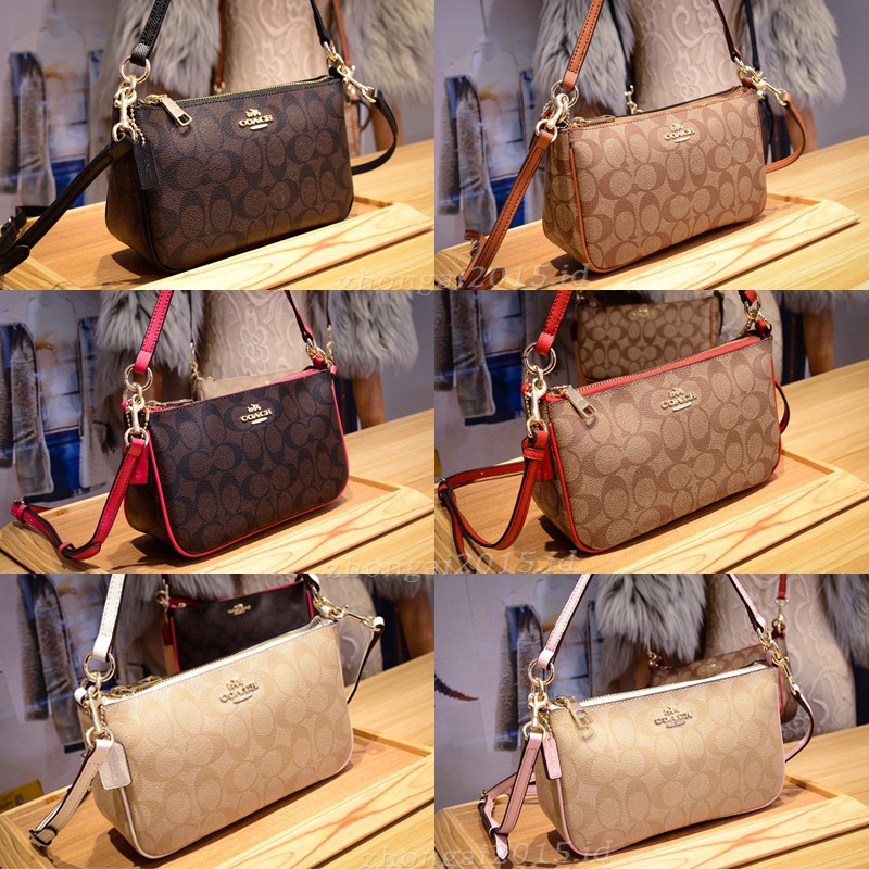 coach 36674 Shoulder Bag Tas Selempang Wanita Bentuk Kotak Ukuran Kecil small Size 22×12.5 cm full