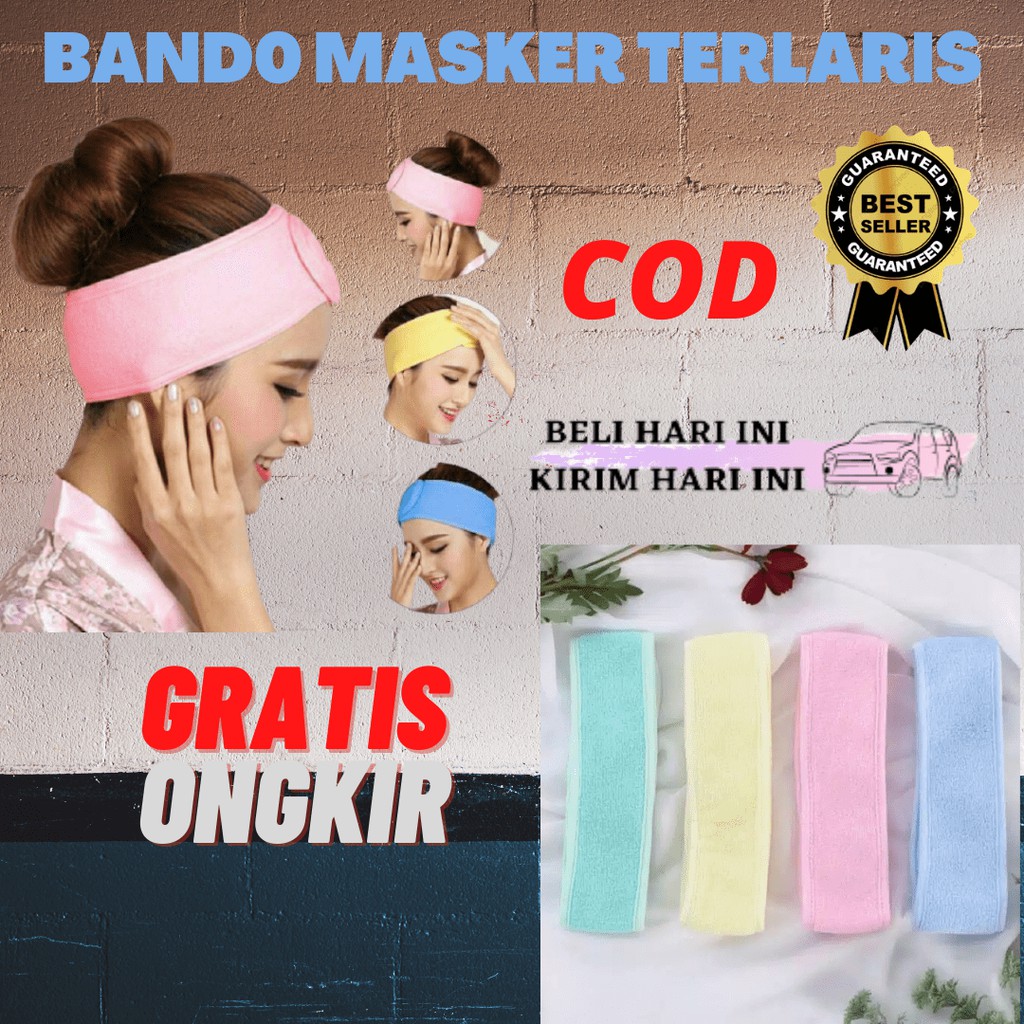 (TERMURAH) BANDO MASKER, BANDO KOREA, MASKER, BANDO MURAH, BANDANA, HEADBAND, BANDO FACIAL, BANDO