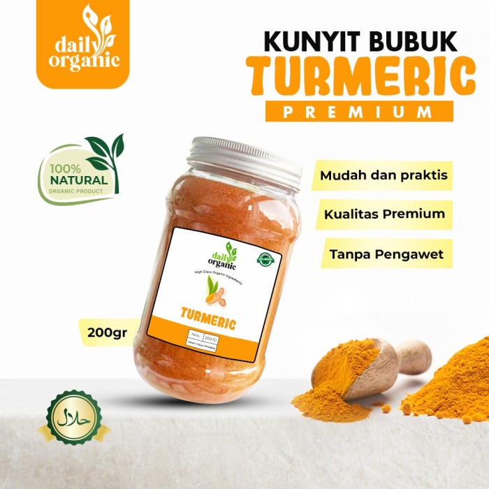 KUNYIT BUBUK MURNI BY DAILY ORGANIC TURMERIC POWDER PREMIUM