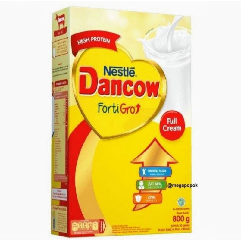Dancow Fortigo Full Cream Susu Bubuk 800gr