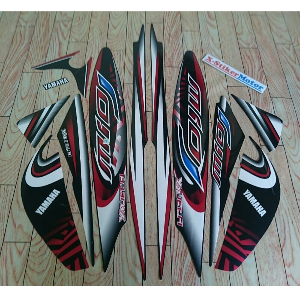 Variasi stiker striping motor mio j 2013 hitam