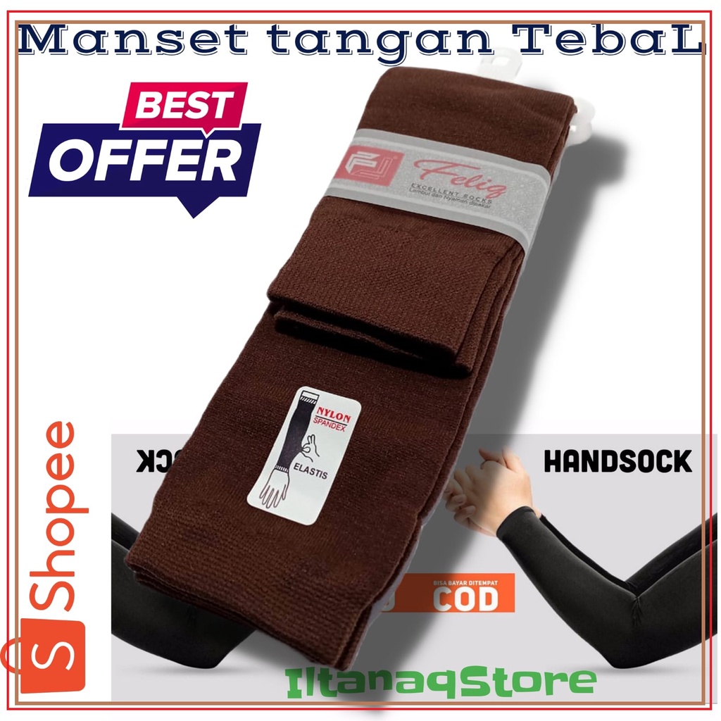 Manset Tangan Pria dan Wanita Tebal dan Panjang Manset Tangan Muslimah Manset Lengan Sarung Lengan SERI 02
