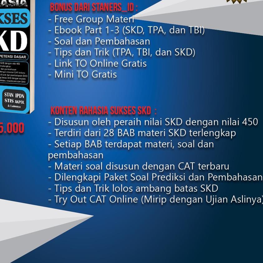 Terlaris Dan Termurah Rkk Tbi Rcc Tpa Rsskd 2021 Masuk Stan Kedinasan Cpns Paket Buku Stan Us Shopee Indonesia