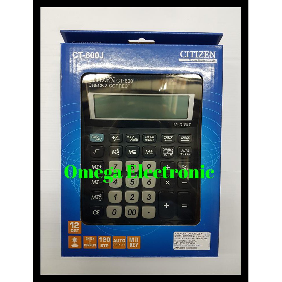 Hot Product Original Citizen Ct-600J - Kalkulator Meja Office Check Correct Ct 600 Keren