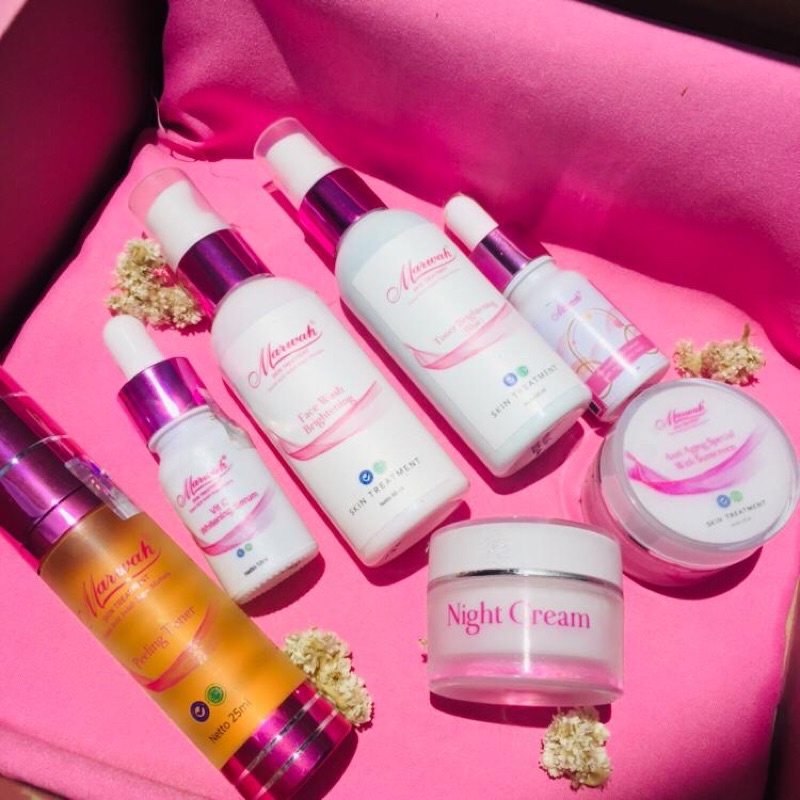 MARWAH SKINCARE BEST SELLER PAKET FLEK KOMPLIT (Glowing 30 Hari) MARWAH OFFICIAL STORE