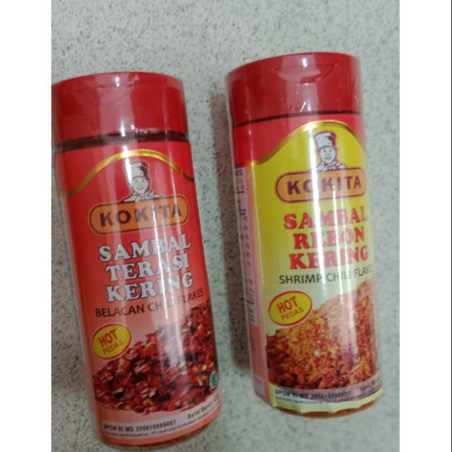 

Sambal terasi kering / sambal rebon kering kokita pedas 45 gr