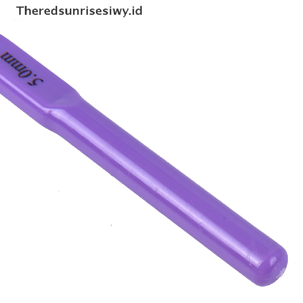 (Theredsunrisesiwy.Id) 6pcs / Set Jarum Rajut Multifungsi Bahan Aluminum Dengan Gagang Plastik