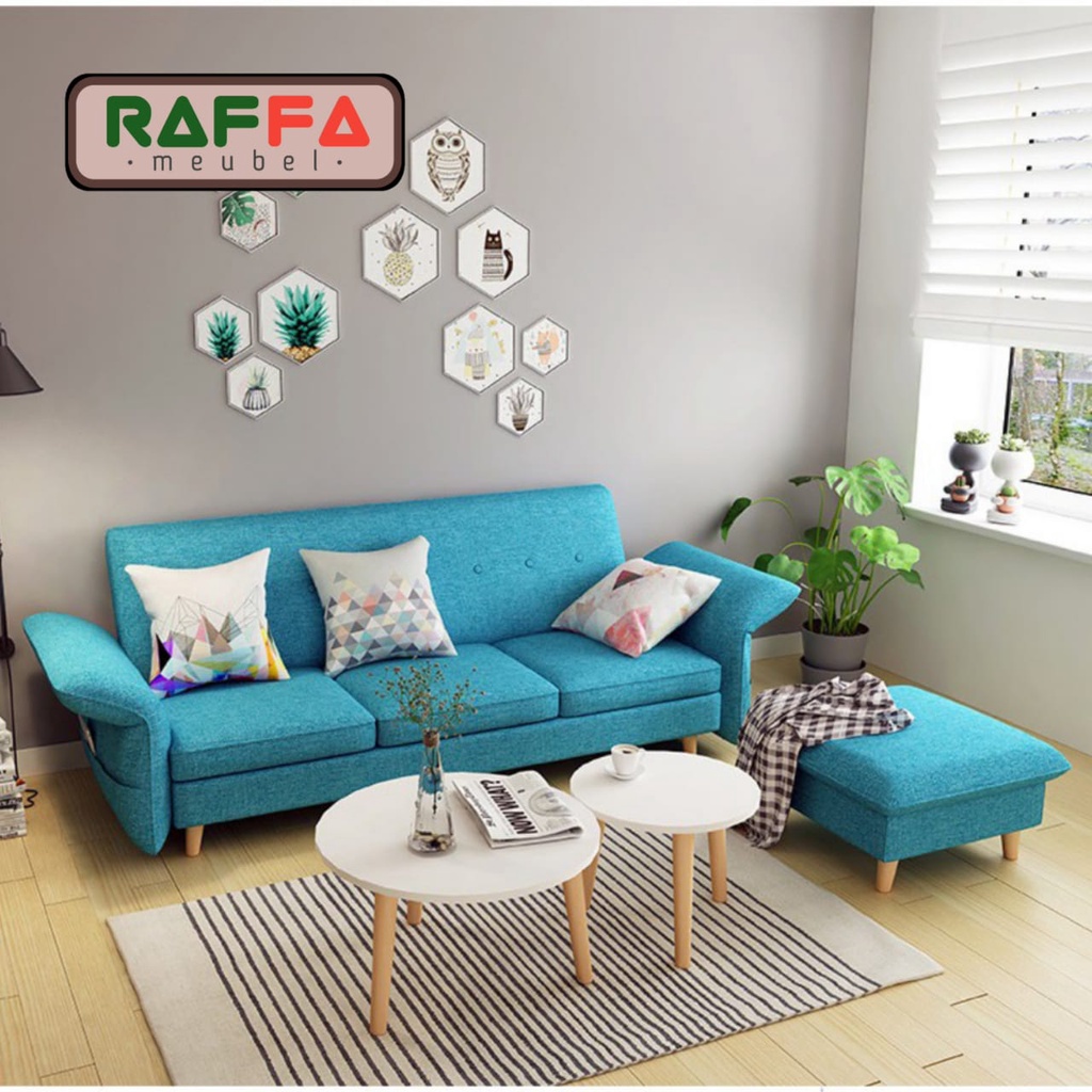 R18 RAFFA MEUBEL - Sofa Retro Scandinavian Handmade Gaya Klasik, COD & Free Ongkir Jabodetabek