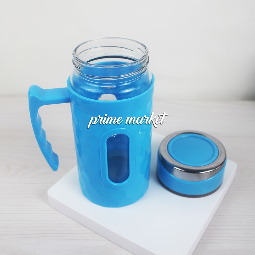 [READY STOK] 1 Pcs Gelas Kaca / Souvenir Kaca / Mug Kaca / Gelas Mug / Mug Kaca Tutup 400ml