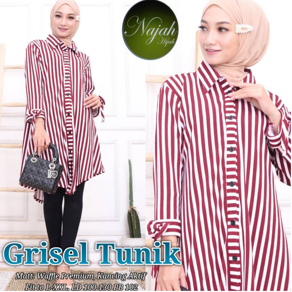 Grisel Tunik By Najah | Suplier Hijab Solo| Grosir