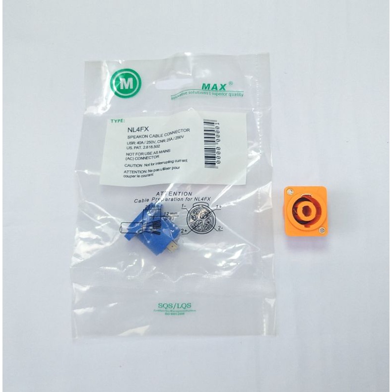 SOKET SPIKON SPEAKER SOKET TERMINAL SPEAKER SOKET SPEAKON MAX