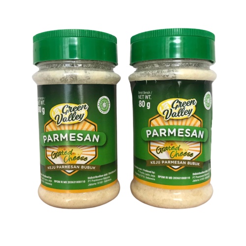 

Green Valley Grated Parmesan Cheese 80gr - Keju Parmesan Parut