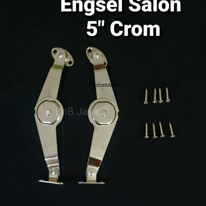 Engsel Salon Sikutan 5&quot; Crom per pasang 5inch silver 5 inch perut