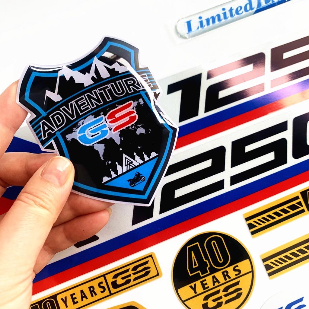 Sticker Decal Dekorasi Helm Motor Motif Tulisan BMW R1250RT R 1250 RT R1250 GS Edisi Anniversary Fender