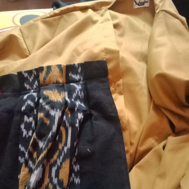 Set Tenun Lova Black Pink Yellow