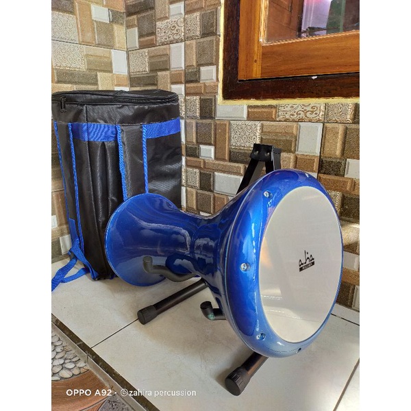 Darbuka sombaty 9 inc / biru polos / mika aha / fullset