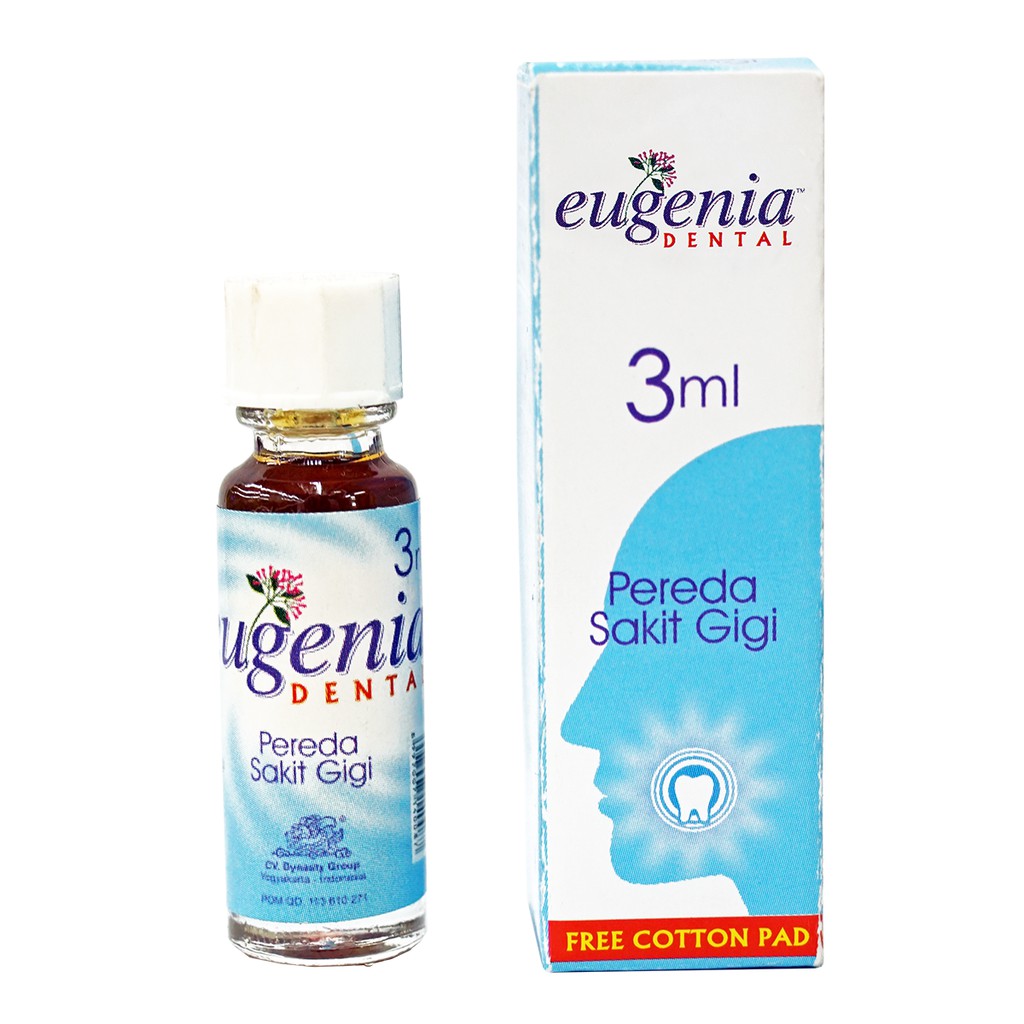 Eugenia Dental 3ml Eugenol (C10H12O2) Obat Pereda Sakit Gigi Anti Bakteri Kumur Cengkeh Clove Antise