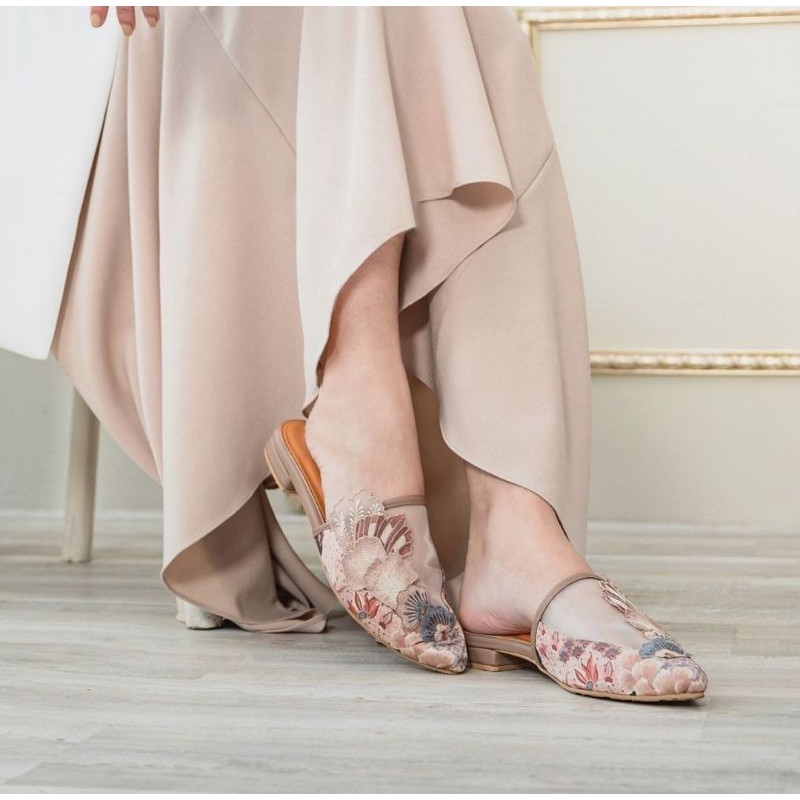 Vaia x Wearing Klamby Claudia mules sz 38 Endless Sea