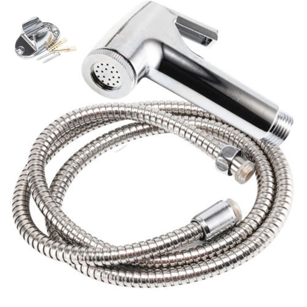 Bidet Spray Chrome Hygienic Toilet Shower Head Hose Set Muslim Shopee Indonesia