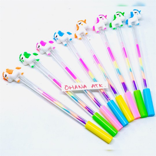 

RAINBOW COLORS JELLY PEN UNICORN -PULPEN GEL TINTA PELANGI