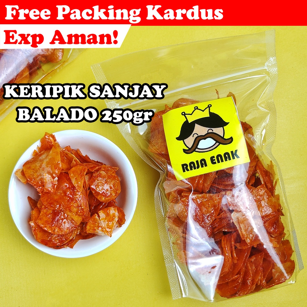 

KERIPIK SANJAY SINGKONG BALADO 250gr | KRIPIK PEDAS PADANG CAMILAN CEMILAN SNACK SNEK MURAH KILOAN