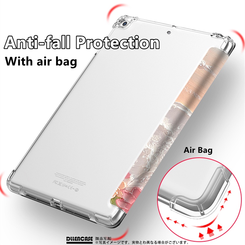 Dllencase Dengan Holder Pensil Untuk iPad 2021 Pro 11 2019 2020 10.2 7 / 8th Gen 2018 9.7 5 / 6th Mini 4 5 6 Air 4 5 6 10.9 A296