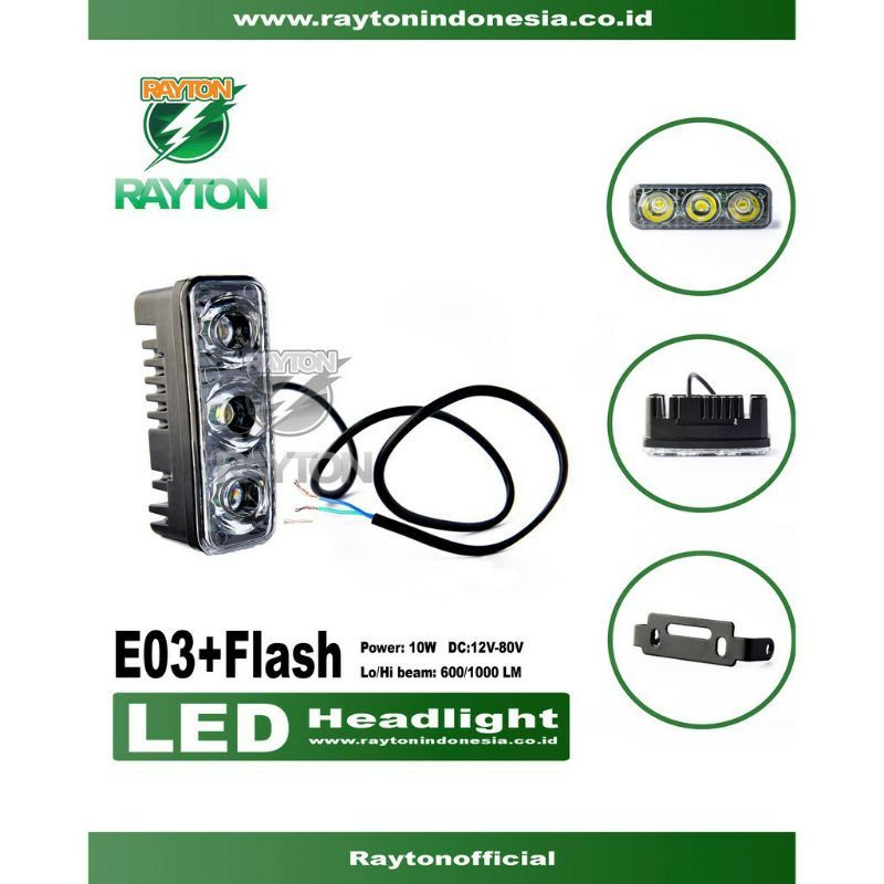 Lampu Tembak E03 Flash RTD Rayton