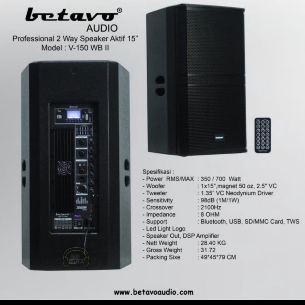 SPEAKER AKTIF 15 INCH BETAVO V-150 WB II Spiker aktif betavo v 150 wb II