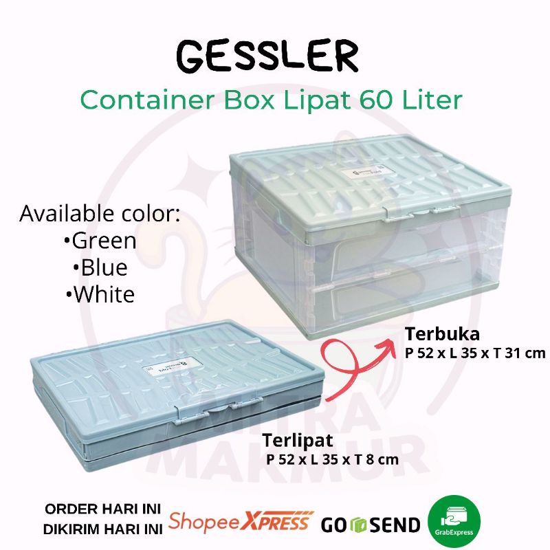 GESSLER - CONTAINER BOX LIPAT 60 LITER EASY FOLD CONTAINER BOX