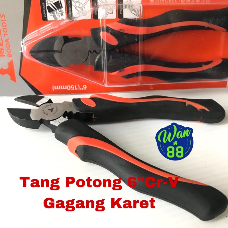 Tang Potong 6 Inch Cr-V BODA Gagang Karet 71802