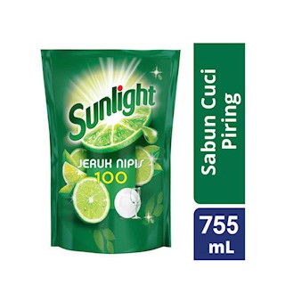 SUNLIGHT LIME NEW POUCH 755ML ( 1 Karton isi 12 pc x 755 ml )