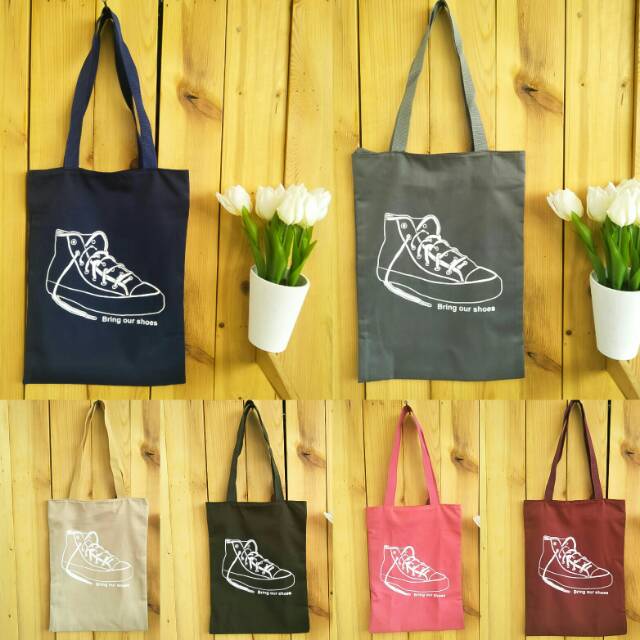 [BISA COD] New [ADA RESLETING] tote bag drill BRING OUR SHOES