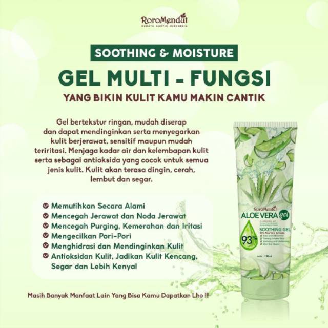 RORO MENDUT ALOE VERA GEL WHITENING ANTI AGING  ACNE