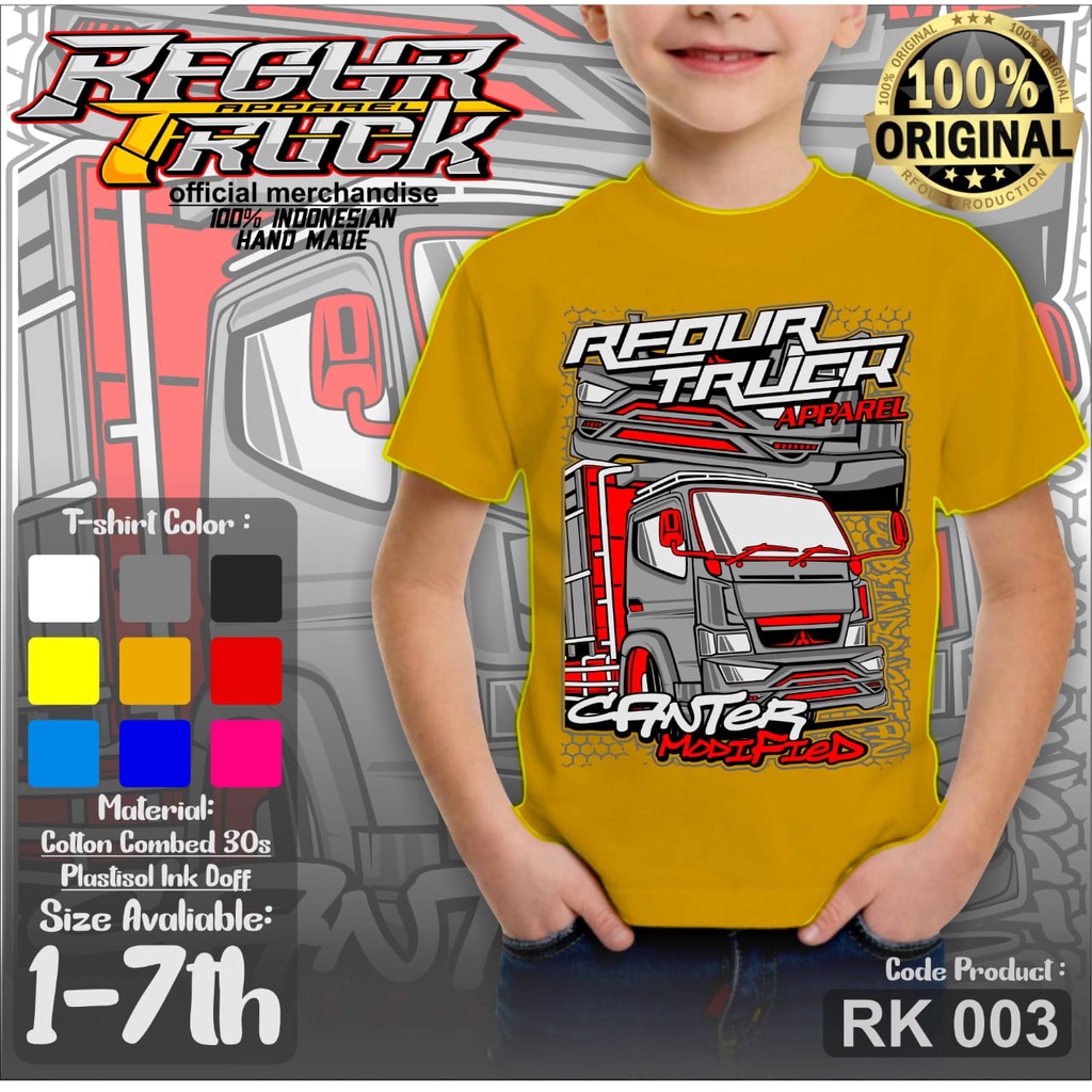 KAOS TRUCK ANAK CANTER MODIF BAJU TRUK ANAK OLENG KAOS TRUK MODIF ANAK ANAK CANTER MANIA KAOS ANAK