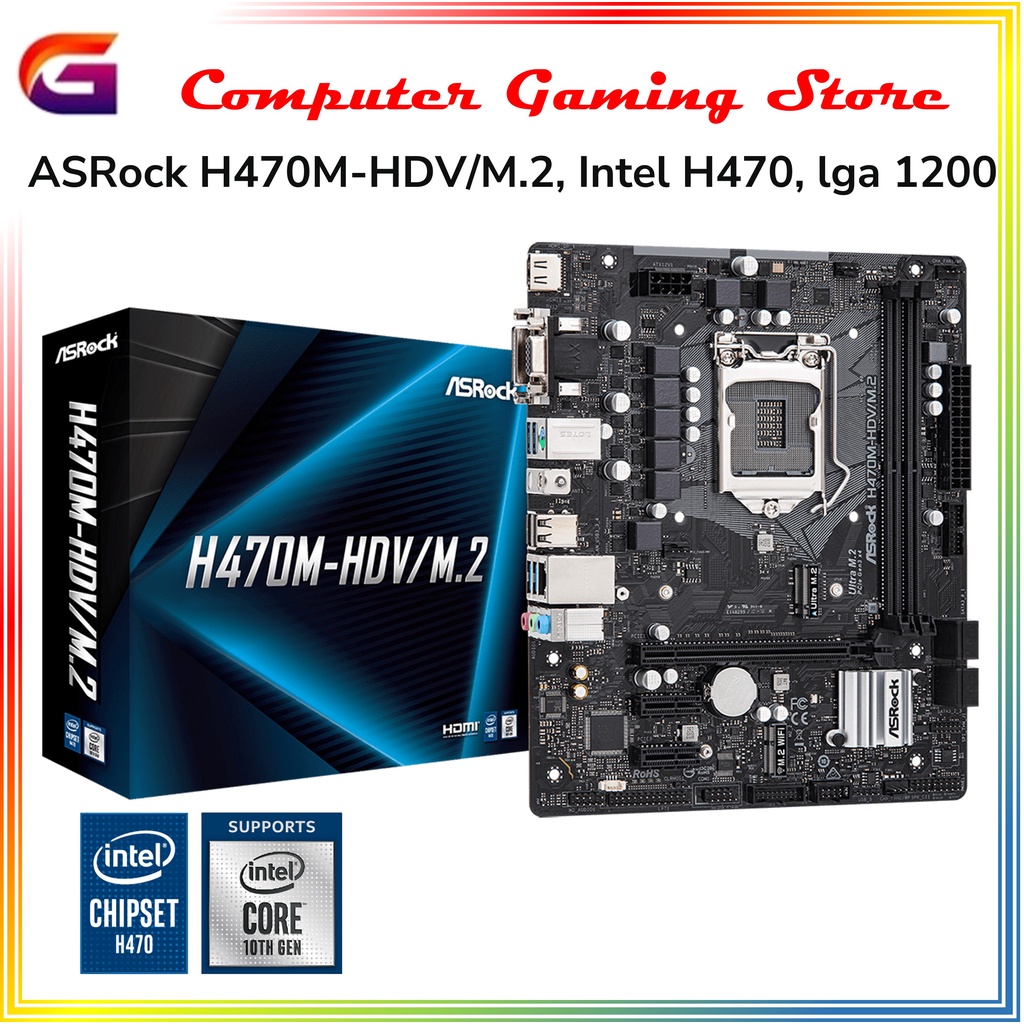 ASRock H470M - HDV / M.2, Motherboard Intel H470, LGA 1200