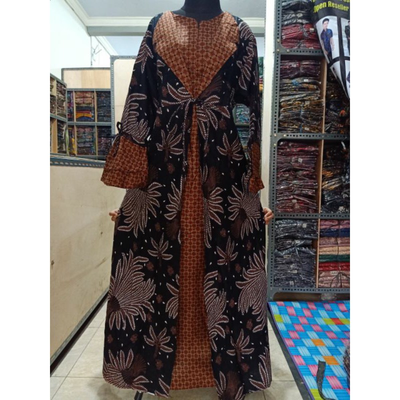 SETELAN BAJU BATIK GAMIS COUPEL SARIMBIT SERAGAM KELUARGA ANAK FAMILY TERBARU PEKALONGAN TRENDY